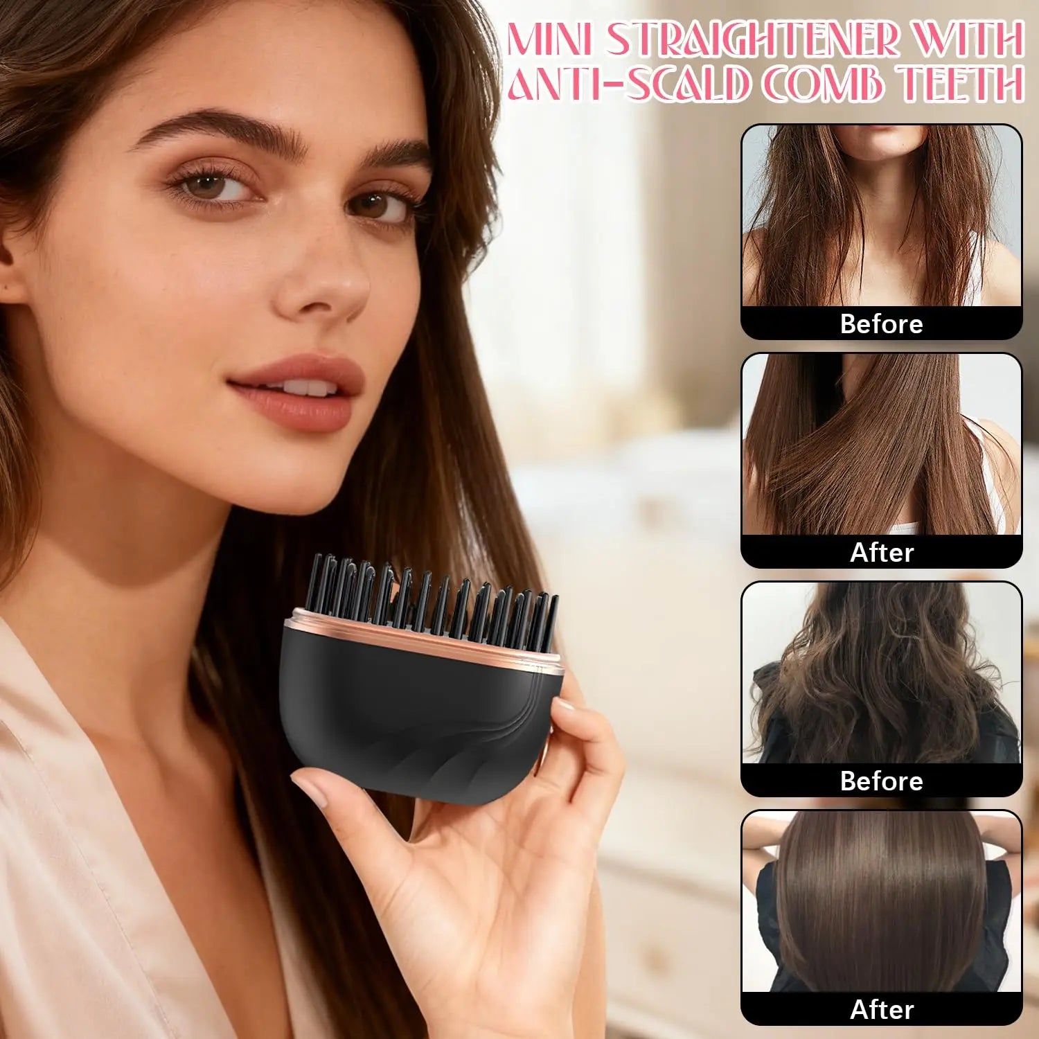 Lumé GlowComb – Kabelloser Mini-Glättkamm für unterwegs